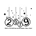 Price comparison product image Anglewolf Happy New Year 2019 Merry Christmas Wall Sticker Home Shop Window Decals Decor Tree Snowflake Reindeer Santa Claus Snowman Bowknot Gift Ball Bell Wedding Party Decoration(Black)