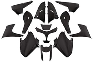 one by Camamoto cod. 77380015 set kit carene plastiche complete in abs 13 pezzi colore nero opaco compatibile con yamaha t-max 500 anno 2008-2009-2010-2011