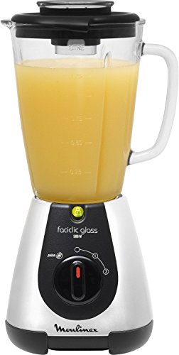 Moulinex LM310E Standmixer Faciclic Maxi Glas mit innovativem und leistungsstarkem Edelstahlmesser (500 Watt. 1,75 L Volumen, 2 Geschwindigkeitsstufen) silber/ schwarz - 5