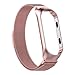 Produktbild Armband Strap,Janly Milanese Magnetic Edelstahl Uhrenarmband für Xiaomi Mi Band 4 Armband (Rosa)