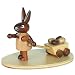 Produktbild Osterhase mit Bollerwagen, H: 6 cm aus Holz im Erzgebirge Stil, Osterdeko, Osterfigur
