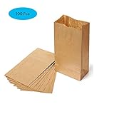 ❤️ Material: papel kraft. Weanty 100 Unids Kraft Comida Bolsa de papel Pan de pan Panadería Bolsa Bolsas de almuerzo Bolsas de papel Kraft durables Bolsas de bocadillo Bolsas de pan Bolsas para llevar