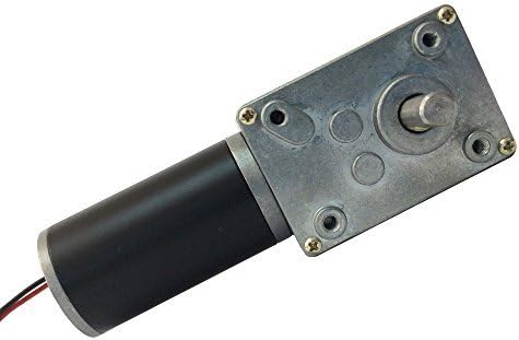 BEMONOC Reversible 12V Electrical DC Worm Gear Motor 16RPM High Torque with Metal Geared Box Reducer Output Shaft 8mm for Robot &amp; Toys by DC GEAR MOTOR