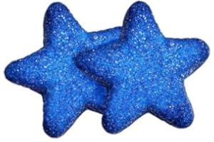 GENERICO Marshmallow a Forma di Cuore e Stelle, Rosa, Confezione da 900g (Stelle Blu)