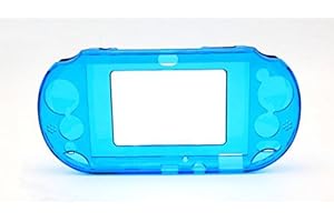 GGZONE Carcasa rígida transparente transparente para Sony PSVita 2000 PSV 2000, color azul transparente
