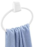 Medidas (Ø): 3,9 cm Wenko 17945100 Toallero aro Pure, Acrilonitrilo Butadieno Estireno (ABS), 27.5 x 22 x 2.5 cm, Blanco