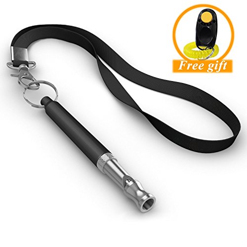 Ploopy Mascota Entrenamiento del Perro Silbato, Escuela para Perros Mascotas Ajustable Silbato Sonido Ultrasónico, Ultrasónico para Mascotas Adiestramiento de Perros Silbato Negro