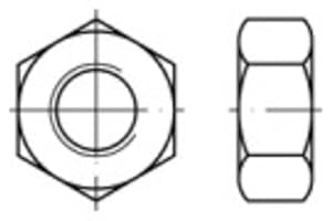 TOOLCRAFT 131884 Dadi esagonali M7 DIN 934 Acciaio 100 pz.
