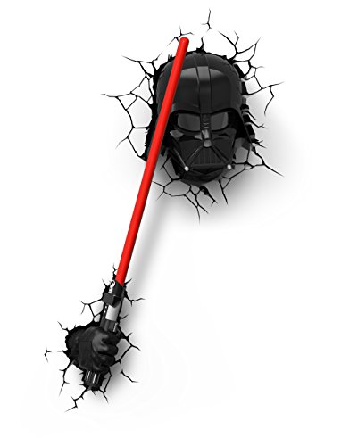 Star Wars Darth Vader Wandlampe 3D Light FX LED Kinderlampe -Nachtlicht für kinder mit automatische Abschaltung und wandaufkleber [Energieklasse A++] - 6