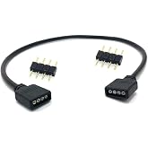 Alfais 4373 4 Pin RGB Ekleme Birleştirme Uzatma 30 cm &Ccedil;evirici Kablo