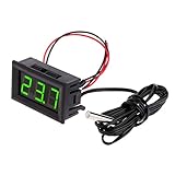 Messbereich: -50 ~ 110 ° c Lamdoo -50~110 ° c DC 12 v Digital LED Thermometer Auto Temperaturanzeige Panel Meter (grün)