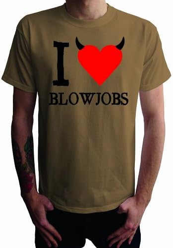 I do not love Blowjobs Men's T-shirt, khaki, XL