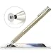 Produktbild Kmoso® exakte Fine Point Stylus Pen extrem feinstem Spitzen mit Klar Disc Stylus kapazitiver Stylus-Eingabestift für Touchscreen Geräte (mit 3 gratis Ersatz Scheiben) (1, gold)