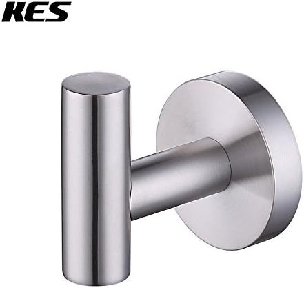 KIEYY KES A2164/-2/-BK Bathroom Lavatory Wall Mount Single Coat and Robe Hook, Polished/Brushed/Black SUS304 Stainless Steel,Brushed