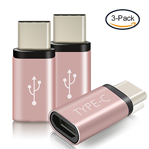 Typ C Adapter, USB C Adapter, higoo [3 Pack] usb-c Micro-USB-Adapter konvertieren Schnell Laden + Daten Synchronisieren Connector typc-c für Huawei P9, MacBook, Chromebook Pixel, Nexus 5 x, Nexus 6P