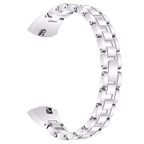 Preisvergleich Produktbild Happysdh Armband für Fitbit Inspire / Inspire HR, Smartwatch Zubehör Diamanten Edelstahl Ersatzarmband Armbänder Smartwatch für Männer Frauen
