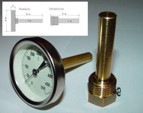 Thermometer für Backofen oder Grill 0-500°C