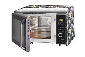 Stylista Microwave Oven Cover for Borosil Prima 25 Liter 1500 Watt Convection Oven Toaster Griller (OTG) Floral Pattern Grey
