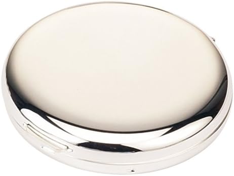 Silver Plated Round Handbag Mirror