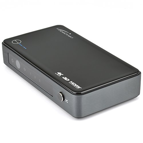 KabelDirekt 4K HDMI Switch 3 x 1 ( 1080p 4K 3D HDCP) / mit Fernbedienung & integriertem HDMI Verstärker - PRO Series