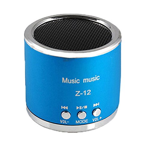 Malloom&reg; Reproductor MP3 TF tarjeta Micro SD Wireless USB Radio FM Mini Altavoz port&aacute;til (azul)