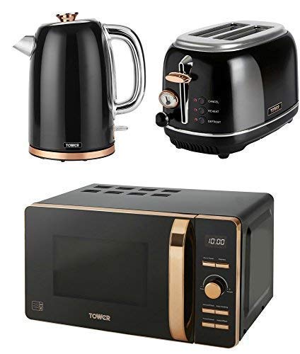 Buy TOWER Kitchen Appliance Retro Stylish Set - ROSE GOLD & BLACK ...