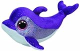 Material muy suave Ty - Flips, Peluche delfín, 15 cm, Color Lila (36712TY)