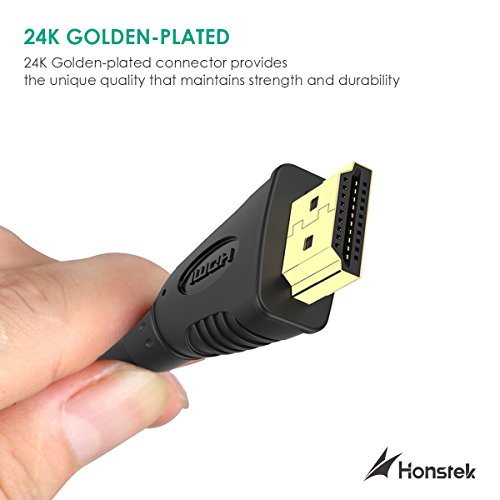 Honstek HD03 Hochgeschwindigkeits HDMI auf HDMI Kabel 0,9 m 1,8 m 3 m 4,6 m 7,6 m Kabel Unterstützung Ethernet 3D 4K Video und Audio Kanal kompatibel mit Blu-Ray Player Apple TV PS4 PS3 Xbox Eine Xbox 360 und alle Computer HDMI Geräte - 3