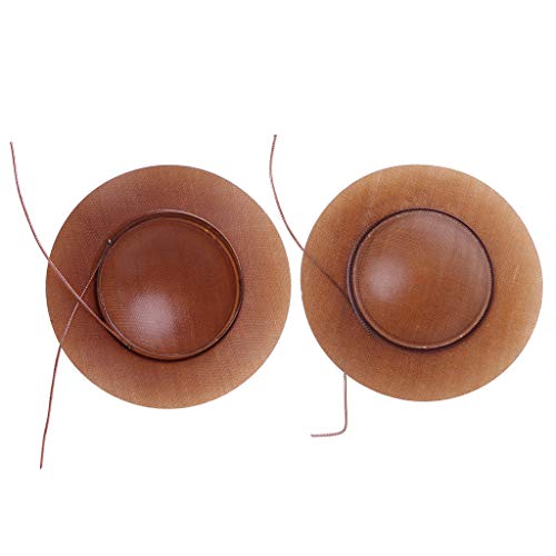 GROOMY Hochtöner Schwingspule Horn (2-er Set), Hochtonlautsprecher Harz Schallfilm Membran Braun 25,5 mm