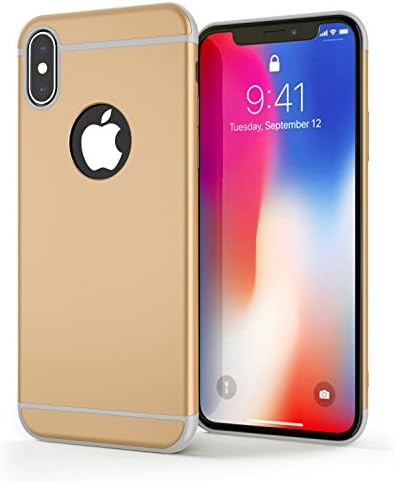 iPhone X Case, iPhone 10 Case, Acewin 3 in 1 Ultra Thin Stylish Slim Hard Phone Case for iPhone X/iPhone 10 (5.8 inch)(2017) (Gold)