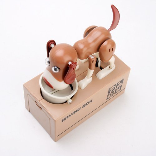 eshowy Mon chien Tirelire – Robot Monnaie manger Croque – Boîte d'économie d'argent