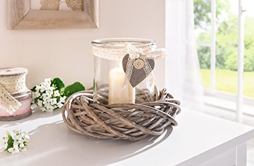 Windlicht „Weidenkranz“. 2tlg. Artnr. 103235 - 5