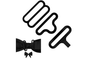 Dokeno Clips de Noeud Papillon,50 Ensembles de Pinces à Noeud Papillon Réglables, Pinces à Cravate Réglables En Métal,Crochets pour Sangle de Cravate et Nœud Papillon (Noir)