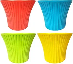 GTB Plastic Flower Pot, Standard Size, Set of 4 Pc