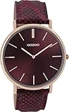 Oozoo Vintage Damenuhr Lederband 40 MM Rose/Weinrot/Weinrot C9304