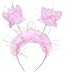 Produktbild Rosa Haarreif mit Schmetterlingen