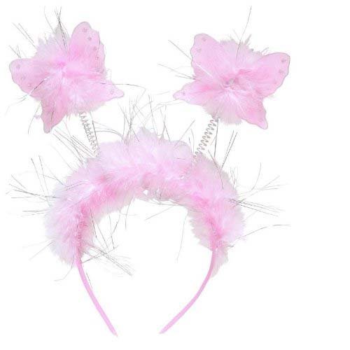 Preisvergleich Produktbild Rosa Haarreif mit Schmetterlingen