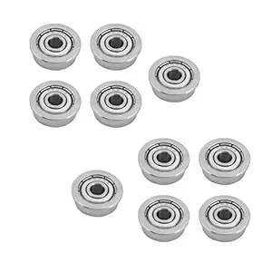 Miniature Bearing, Steel Bearing, Double Shielded Bearing Bearing Steel 4 * 13 * 5mm 10pcs F624ZZ for Many Different Projects
