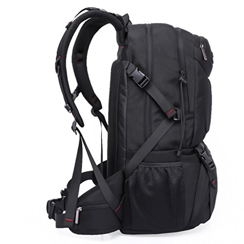 45L Hohe Kapazität Laptop Notebook Rucksack Wasserabweisend Reisen Outdoor Rucksack No.2227 (Schwarz) - 2