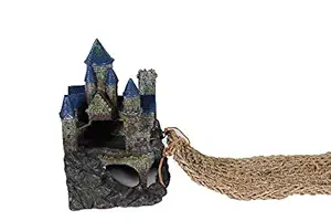 Penn-Plax Reptology Castle Hide-Away Combo: Includes Hide-Away & Lizard Lounger Bridge and Variety for Your Lizard