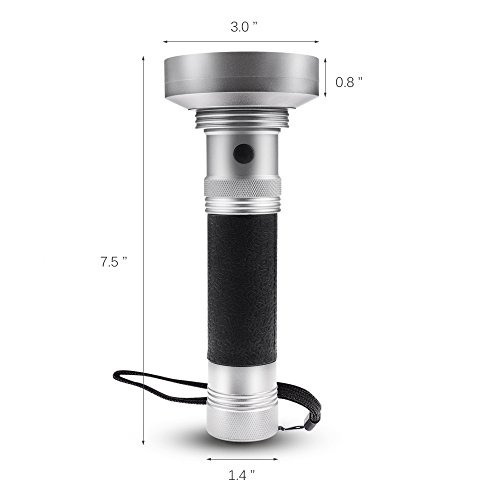 WOLFWILL LED Schwarzlicht Taschenlampe UV Flashlicht mit UV Schutzbrille für Camping,Outdoor - 3