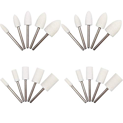 DIY Crafts Pattern No # 2, 5 Pcs Pack, Felt Burrs Wool Bob Polishing Grinding Cylinder Ball with 1/8 inch (3mm) Shank fit DIY Tools for DREME (Pattern No # 2, 5 Pcs Pack)