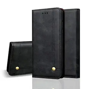 D-kandy for OnePlus Nord 2, KC Series Leather Flip Wallet Case Stand with Metal Logo & Card Holder Flip Cover for OnePlus Nord 2 - (KC Black)