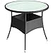 Produktbild Festnight Gartentisch Tisch Terrassentisch Polyrattan 80 x 74 cm Schwarz