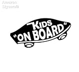 Width 8cm Stycars®19 * 8Cm Kids On Board Baby On Board Warning Sticker Decals Skateboard Motorcycle Car Stickers Black