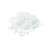Pack of 250 Braiding Bands. Ultra Elastic Ponytailers. (Clear)