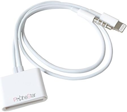 PHON Star 30 to 8 Pin Audio Adapter Dock Ingstaion Charger No. – iPhone 4 Pin to 8 Pin Lightning Connection for iPhone 6s Plus, SE, iPhone 6S, iPhone 6, iPhone 6 Plus, iPhone 5S, 5 °C, 5, iPad, Pro 1, 2, iPad Air 4 Mini purple weiß 308 Audio mit Kabel