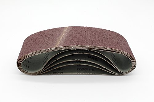 25 Stück Schleifbänder 75 x 533 mm Körnung je 5 x 40 / 60 / 80 / 120 / 180 für Bandschleifer / Gewebe-Schleifbänder - 5