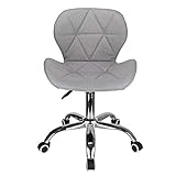 MultiWare Chaise de Bureau Pivotante - Siege de Bureau pour Ordinateur à roulettes - Hauteur Réglable - Lin- Gris Clair