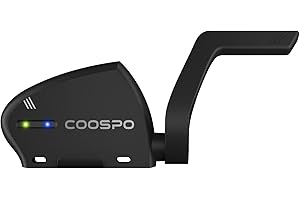 COOSPO Czujnik rytmu i prędkości, Bluetooth ANT+ bezprzewodowy czujnik rytmu 2 w 1 RPM, czujnik prędkości roweru do komputera rowerowego, kompatybilny z aplikacją Zwift/Wahoo/Peloton/Openrider/Rouvye
